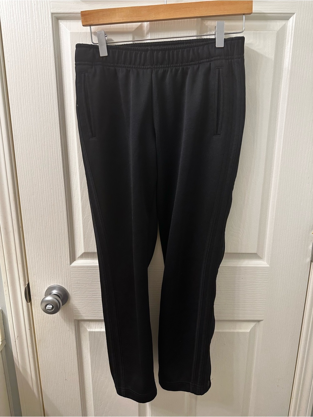 adidas Breakaway Black Track Pants with Side Stripe Detail